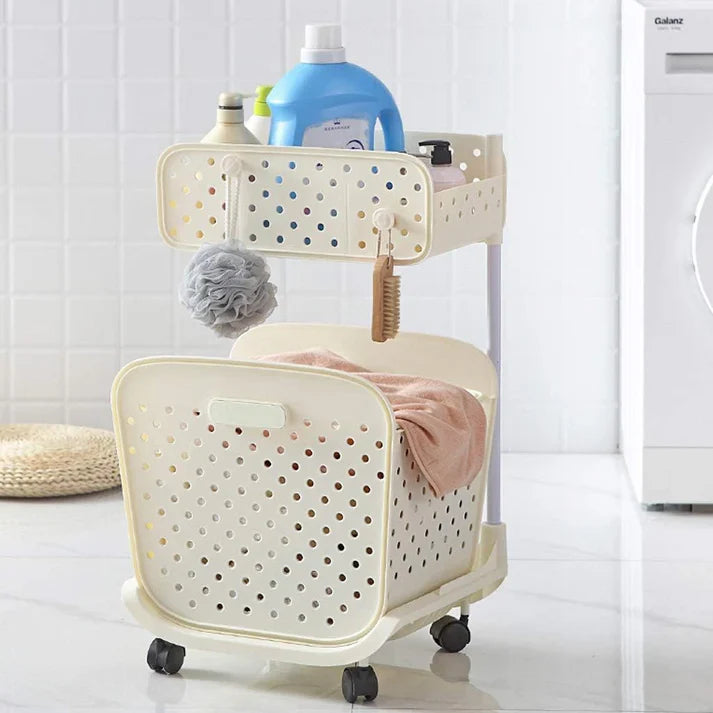 Portable Rolling Storage Basket