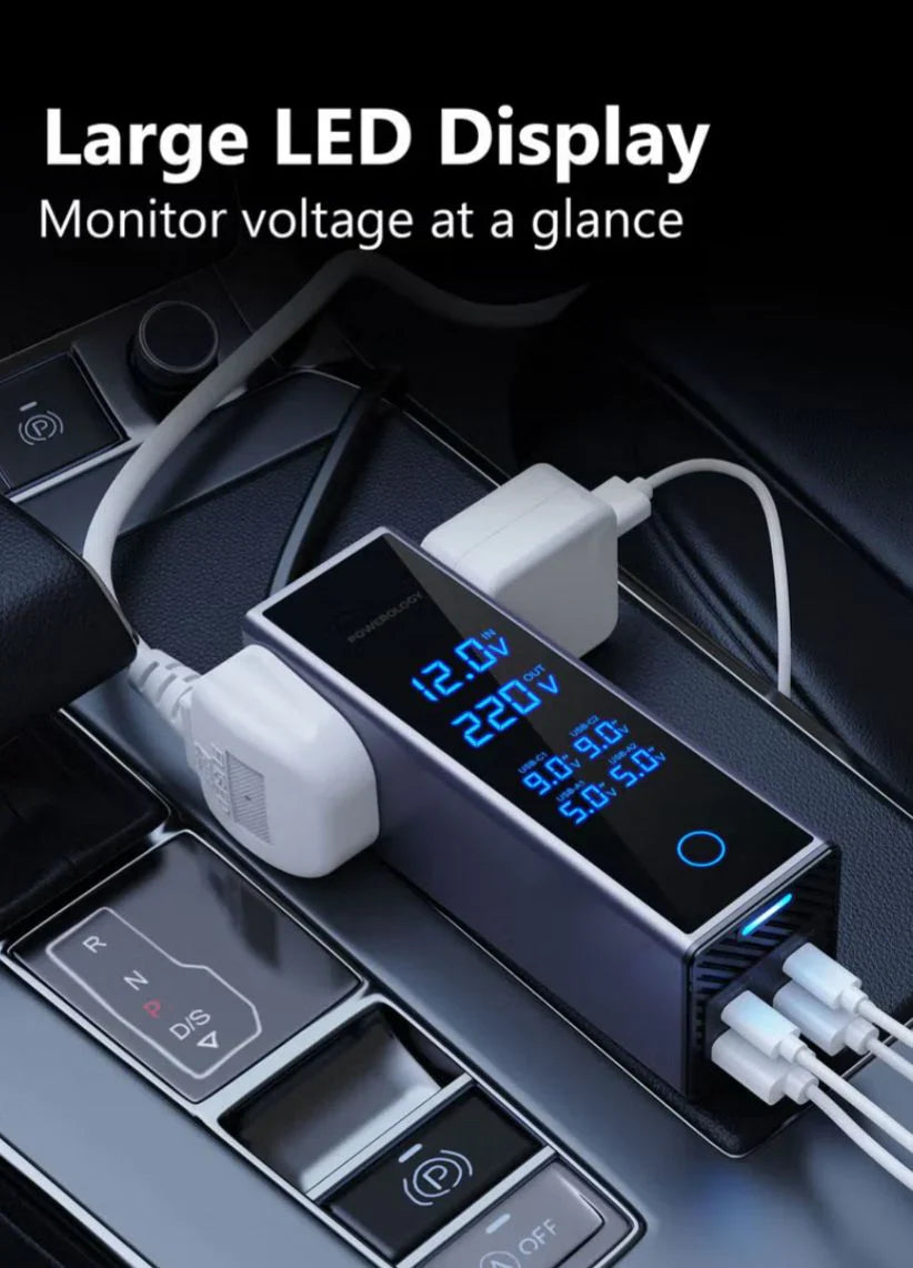 Car Power Inverter with Dual Sockets